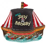 Pirate Ship Have a Jolly Birthday Supershape Balloon